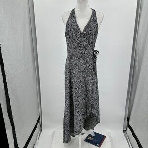 Abercrombie & Fitch New- York, Medi-Black and White Floral wrap dress size M
